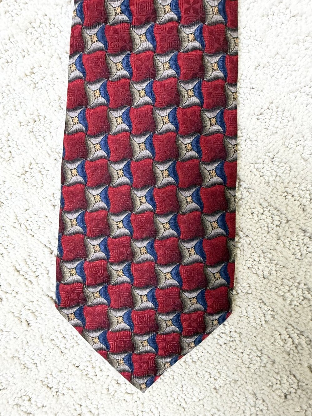 JZ Richards J.Z. 75109 Men's Silk Necktie Red Handmade Classic